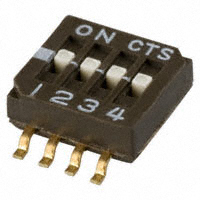 CTS DIP 开关 单刀单掷 0.1A  50VDC 4POS　218-4LPST