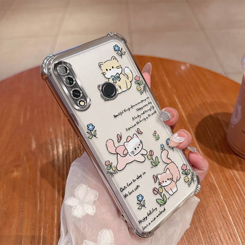 可爱猫咪适用华为畅享10plus手机壳畅想10puls保护硅胶套STK一AL00全包防摔TL透明软STKALOO女ALOO新款卡通薄