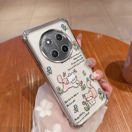 华为荣耀X9c手机壳honorX9c新款X9b硅胶套X9a镜头x9csmart全包smart防摔5g透明honor新款a5g女c5g可爱猫咪b5g