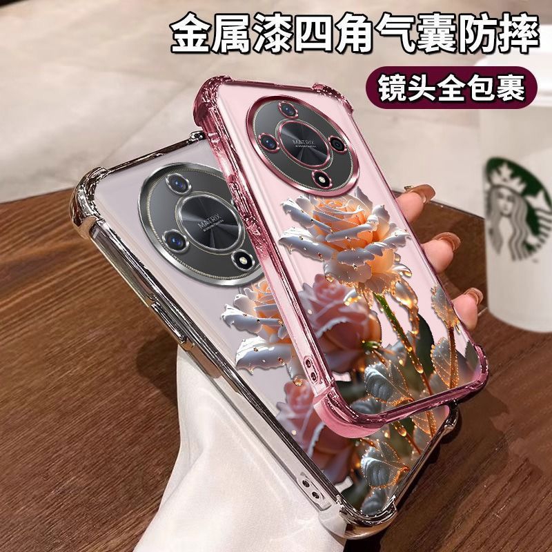 华为荣耀X9b手机壳honorX9b奢华X9c硅胶套X9a镜头全包x9csmart高级感smart防摔5g透明honor新款a5g超薄软壳女