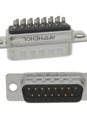 Amphenol  D-Sub 连接器 15路 G17S 插头 公引脚 G17S1510110EU