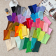 彩色女袜子女长筒袜春秋冬季 ins潮糖果色中筒袜多巴胺舞蹈袜棉袜
