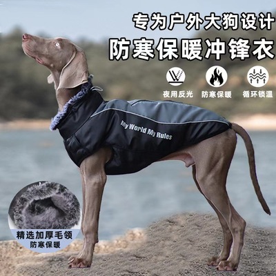 狗狗衣服秋冬冲锋衣加绒防水
