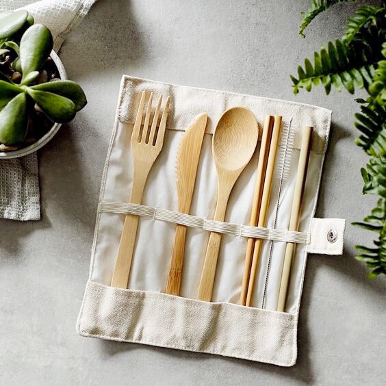便携天然竹餐具套装 出行随行旅行登山野餐零废弃环保zerowaste