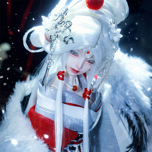 原创bjd娃娃四分仙羽AS古风可拆卸羽毛假发关节灵活树脂古典玩偶