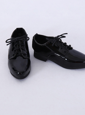 现货bjd娃鞋4分sd娃娃鞋子黑色皮鞋男娃商务休闲鞋FID娃GUY