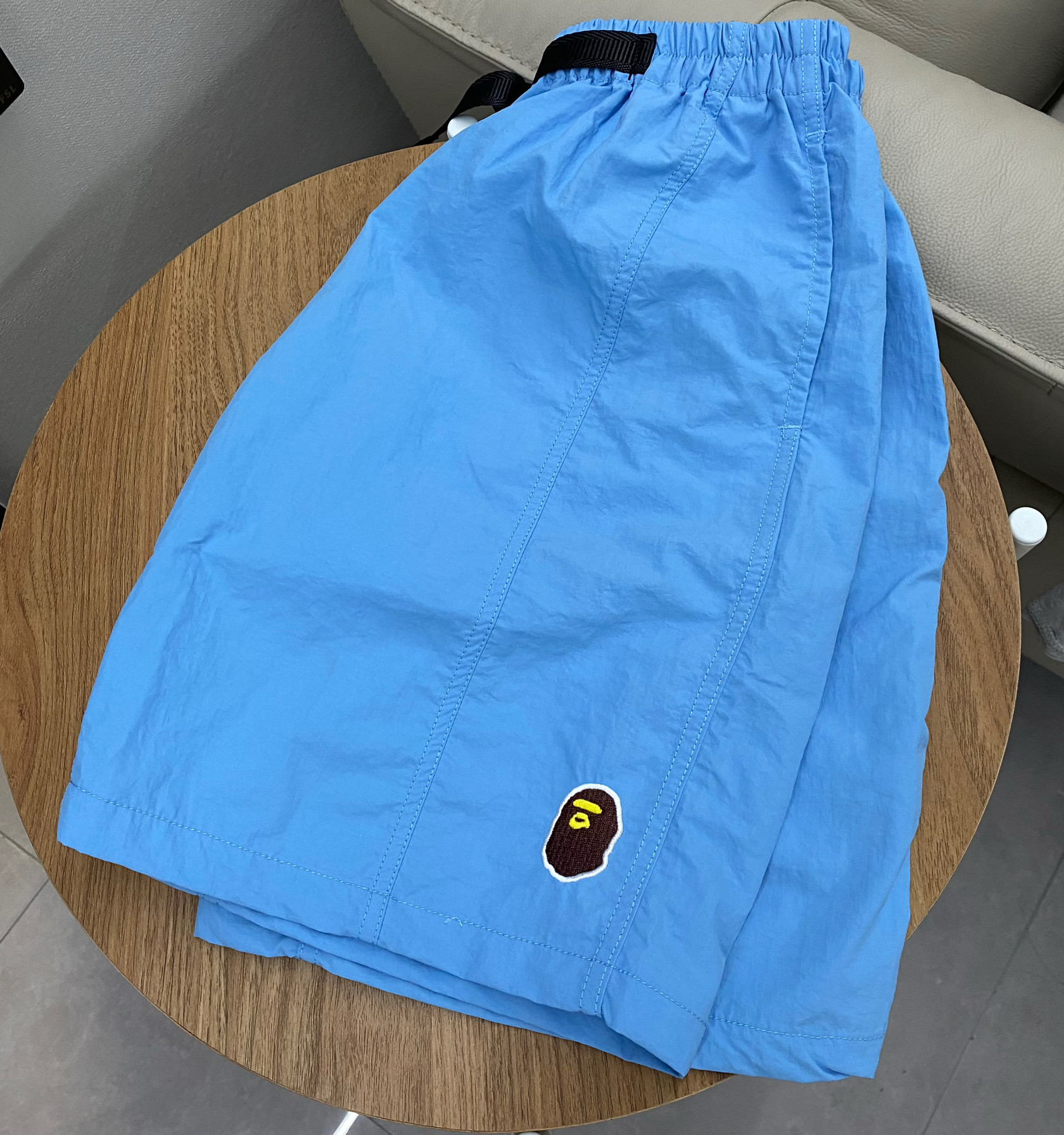 日系儿童夏款轻薄凉快户外速干刺绣短裤休闲运动裤五分裤中裤