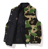 冬款 儿童双面羊毛毛迷彩潮牌加棉马甲外套男女童加绒加厚棉背心