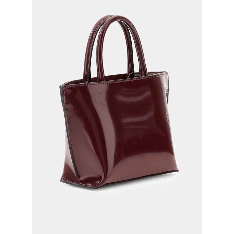 代购GUESS女士手提包日常携带轻便收纳通勤春节礼品出行酒红色