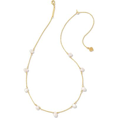 代购Kendra Scott女士珍珠项链优雅简约精致轻盈金色淡水珍珠
