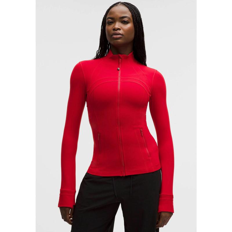 海外代购lululemon/露露乐蒙女士瑜伽外套拇指孔拉链口袋修身