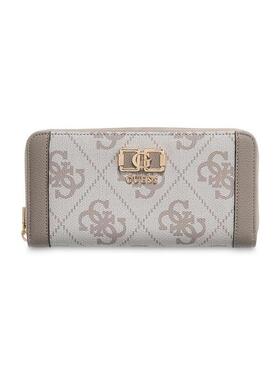代购GUESS女士钱包多卡位收纳可放现金便携携带防滑设计灰色