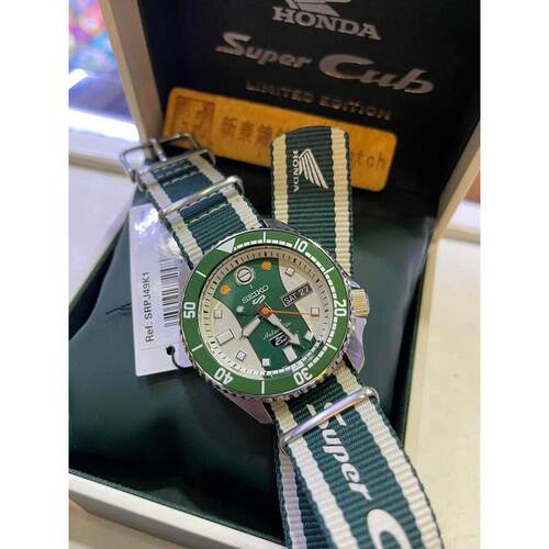 代购SEIKO 精工5号本田SUPER CUB合作限量款 运动自动机械腕表 S