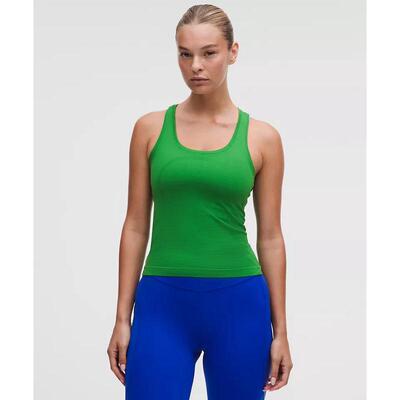 海外代购lululemon/露露乐蒙女士瑜伽背心速干透气工字背蓝色
