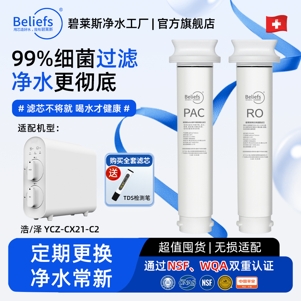 碧莱斯适浩泽净水器PAC通用滤芯