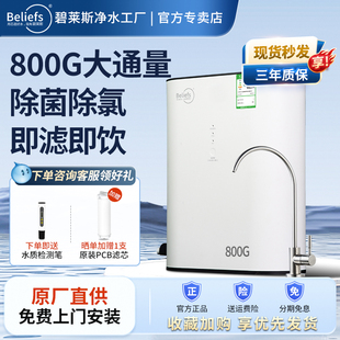 碧莱斯净水器800G大通量202型家用厨下式 RO反渗透直饮净水机