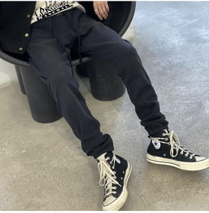 大码 ESS 裤 FG高街主线复线高街抽绳宽松束脚卫裤 7th第七季