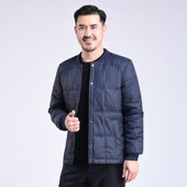中老青年爸爸内穿短款 男士 羽绒服保暖内胆冬季 白鸭绒贴身棉袄上衣