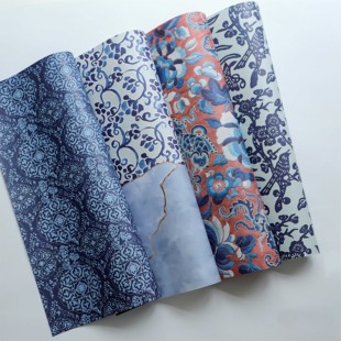 民族风布纹纸 新中式包装纸花店资材diy艺术手工材料