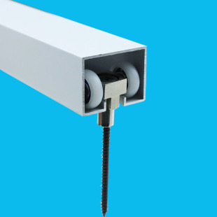 铝合金轨PVC折叠门隔断卫生间商场阳台楼梯推拉门配件铝合金轨道