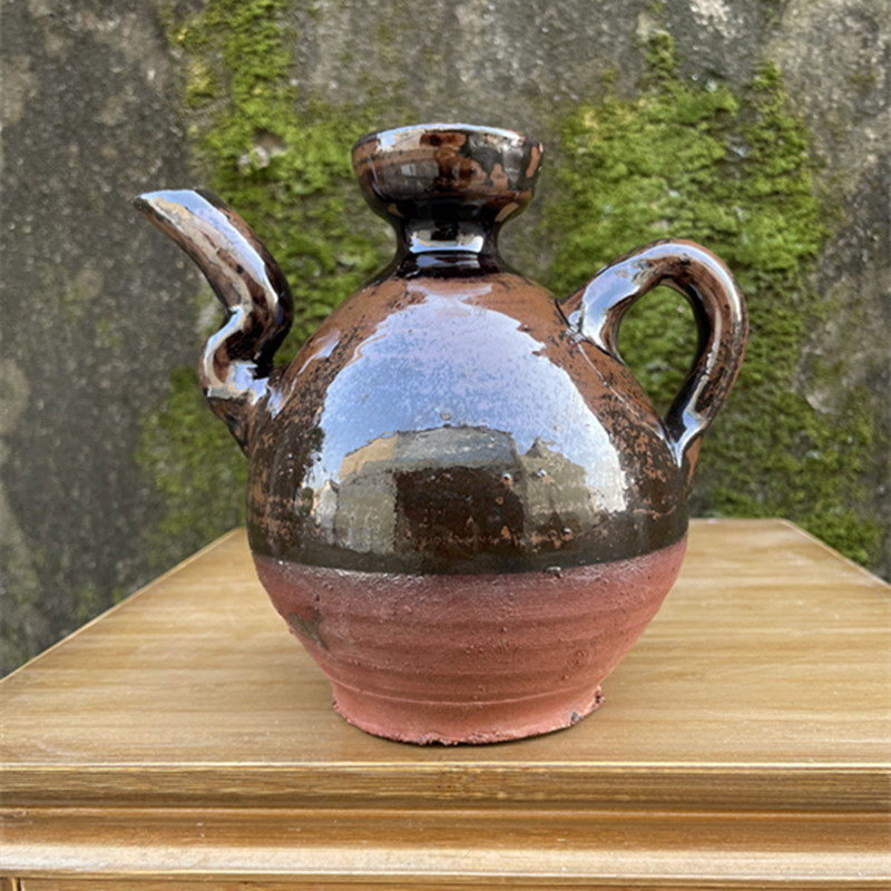 手工温酒壶老式酒燎子土陶黄酒烫酒器鸭嘴壶烧酒壶家用煮酒器1斤