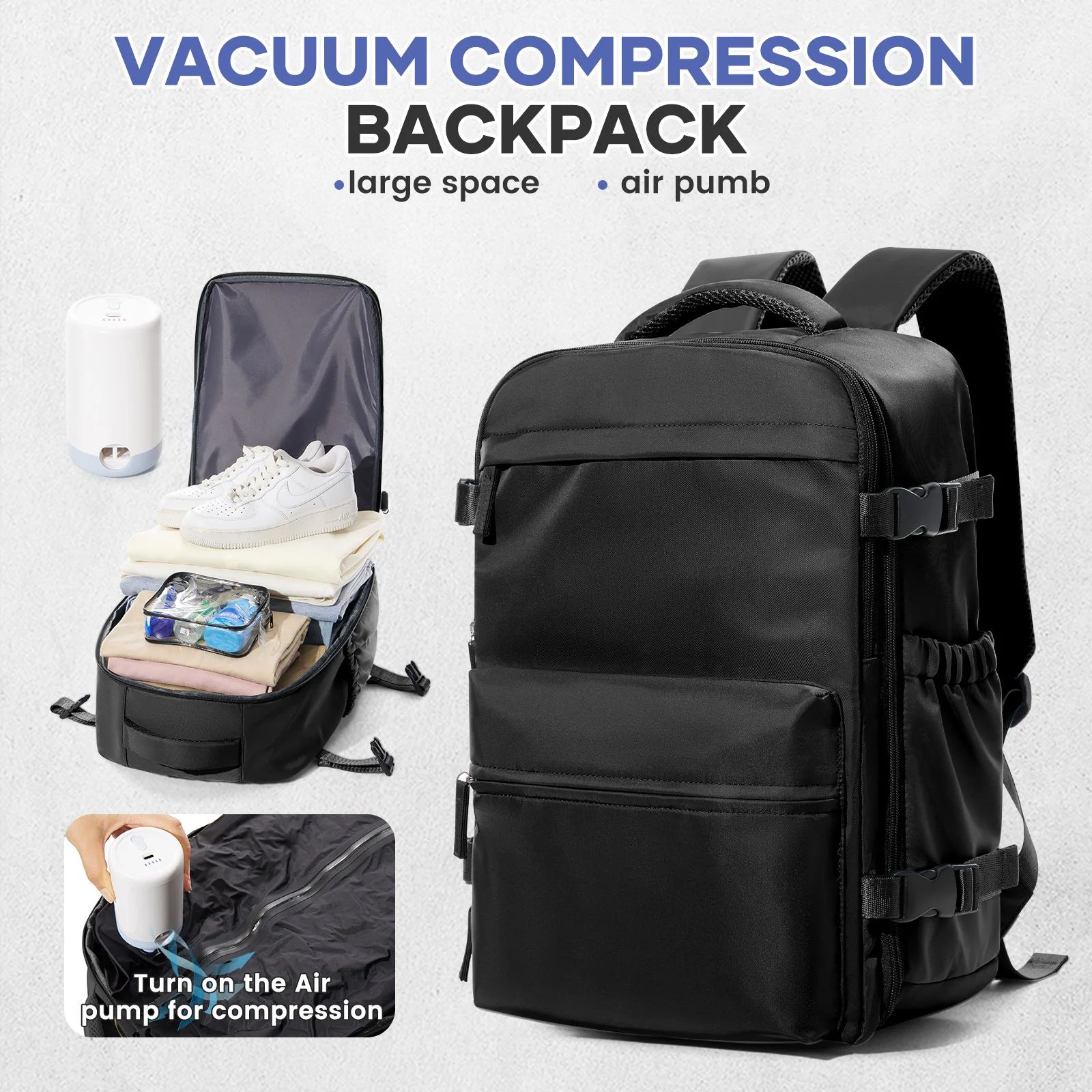 Vacuum Backpack Travel Bag for Men Large Capacity Backpack B
