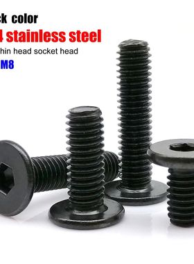 M2 M2.5 M3 M4 M5 M6 M8 Black 304 Stainless Steel Allen Hexag