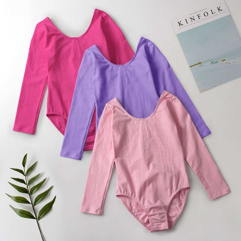 儿童舞蹈秋季连体服幼儿男女童长袖练功芭蕾舞服中国舞考级体操服