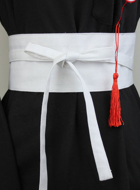 纯色棉麻手工汉服古风腰封可定制