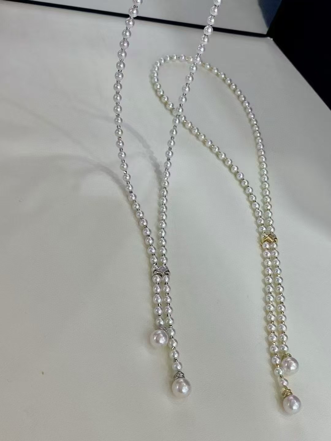 天然淡水珍珠设计款小米珠毛衣链2025新款气质纯银高级感项链