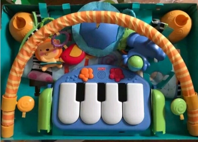 正品 费雪 Fisher-Price 欢乐成长之脚踏钢琴健身器架W2621