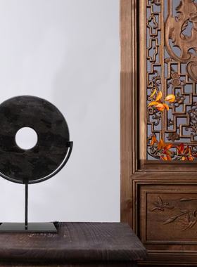 创意样板间玉璧天然装饰新中式