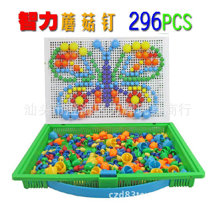 소년 소녀를 위한 어린이 교육 장난감 버섯 손톱 대형 조립 퍼즐 유치원 선물 도매 매점 상품 핫 세일