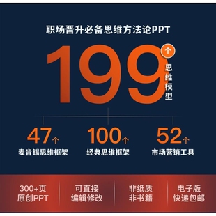 全新升级199个经典 300页原创PPT课件 逻辑思维工具框架模型