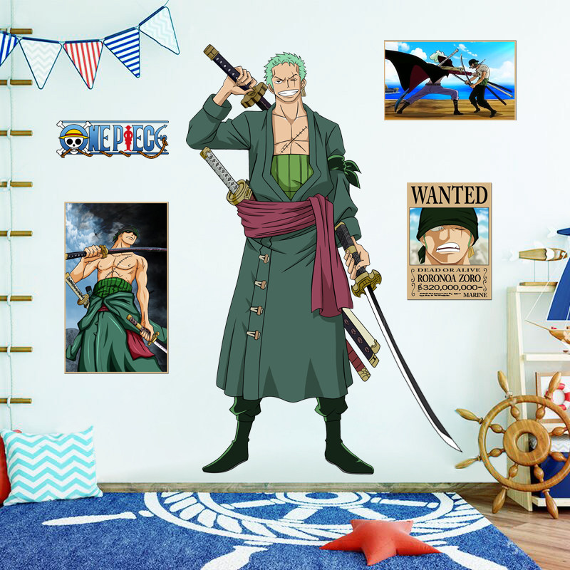 索隆个性海报墙贴 海贼王 动漫宿舍房间背景贴画壁纸防水贴纸