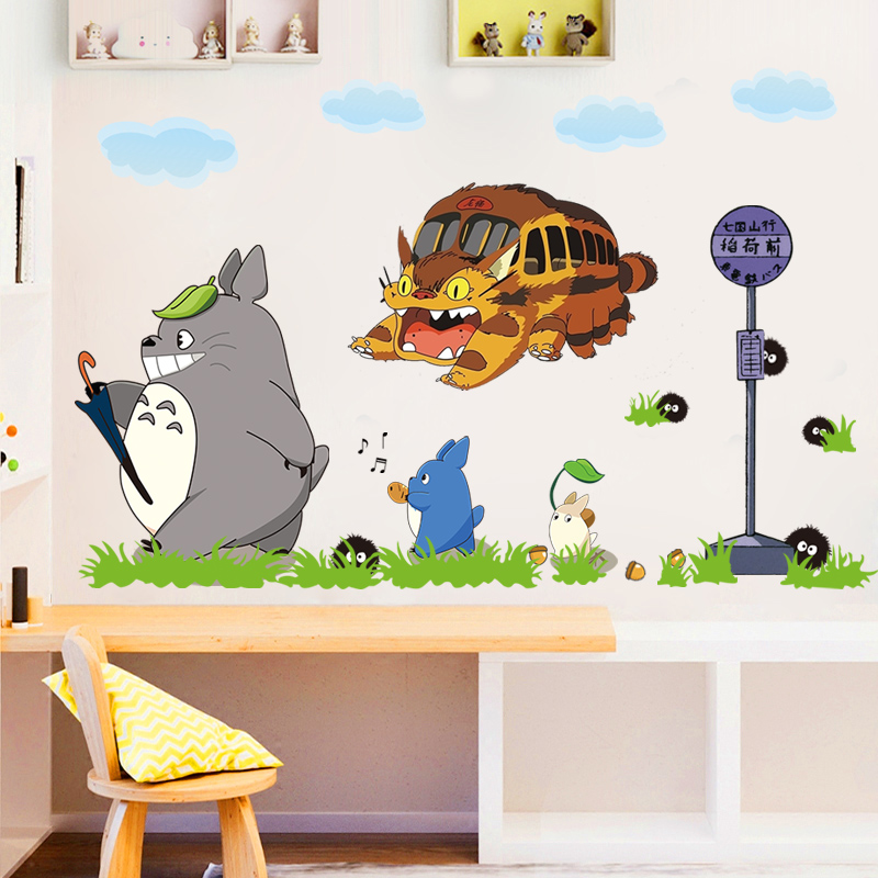 龙猫贴纸宫崎骏动画卡通动漫防水网红ins玻璃装饰少女心墙贴贴纸