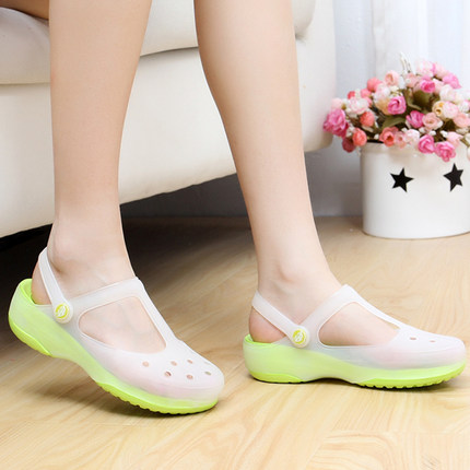 洞洞鞋女凉鞋变色玛丽珍平底果冻鞋沙滩鞋2015新款女鞋子夏包邮