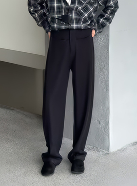 现货黑蓝色！N3138加厚秋冬阳离子牛仔直筒裤男垂感显瘦休闲裤潮