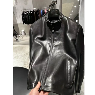 皮衣 阔版 26ss马衔扣复古潮搭PU皮夹克〔张陵赫同款 〕显瘦短款