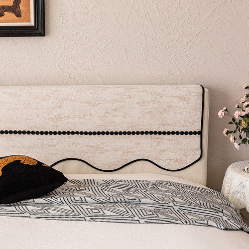 法式床头套罩2025新款四季通用软包木板万能保护床头盖布宿舍神器