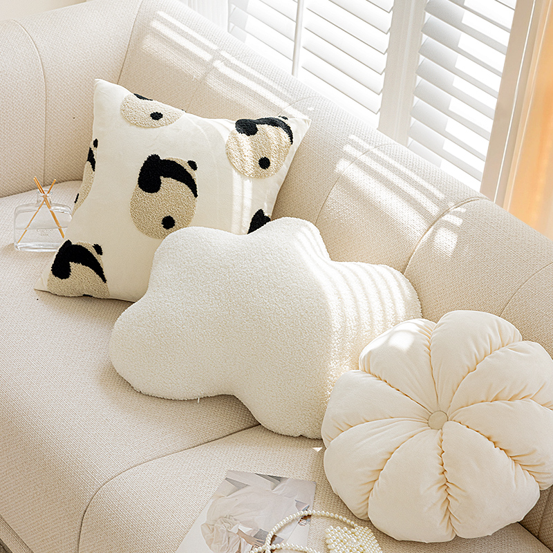 高级毛绒抱枕套客厅沙发靠枕客厅沙发现代简约办公室高级感靠背垫