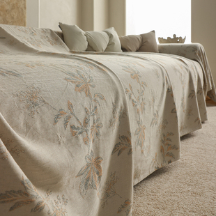 通用 盖毯四季 棉麻沙发巾母婴A级新中式 高档棉布沙发盖布2025夏季