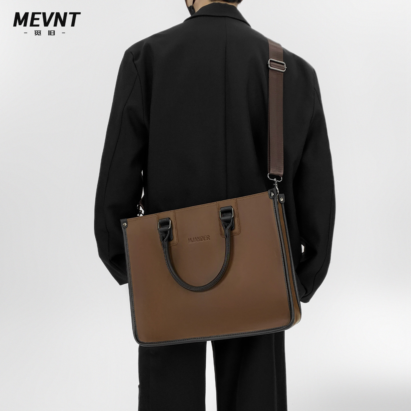 男士斜挎手提托特包大容量电脑包