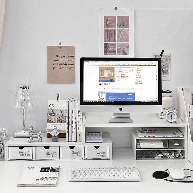 电脑增高架办公室台式显示器宿舍桌面笔记本显示屏平板桌上置物架