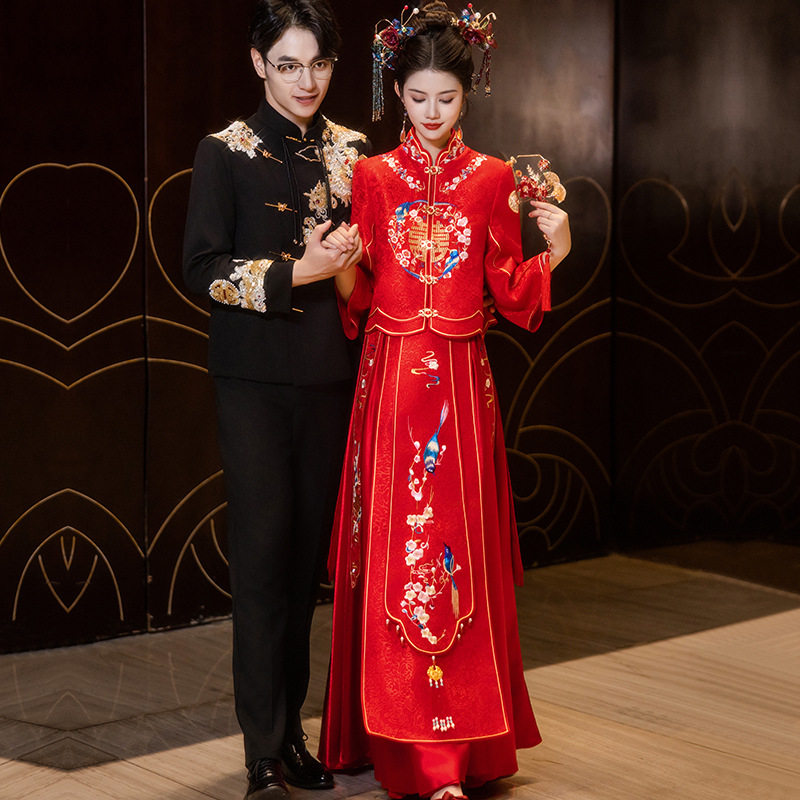 复古宫庭感秀禾红色喜庆新娘出阁高端中式嫁衣敬酒礼服小个子女
