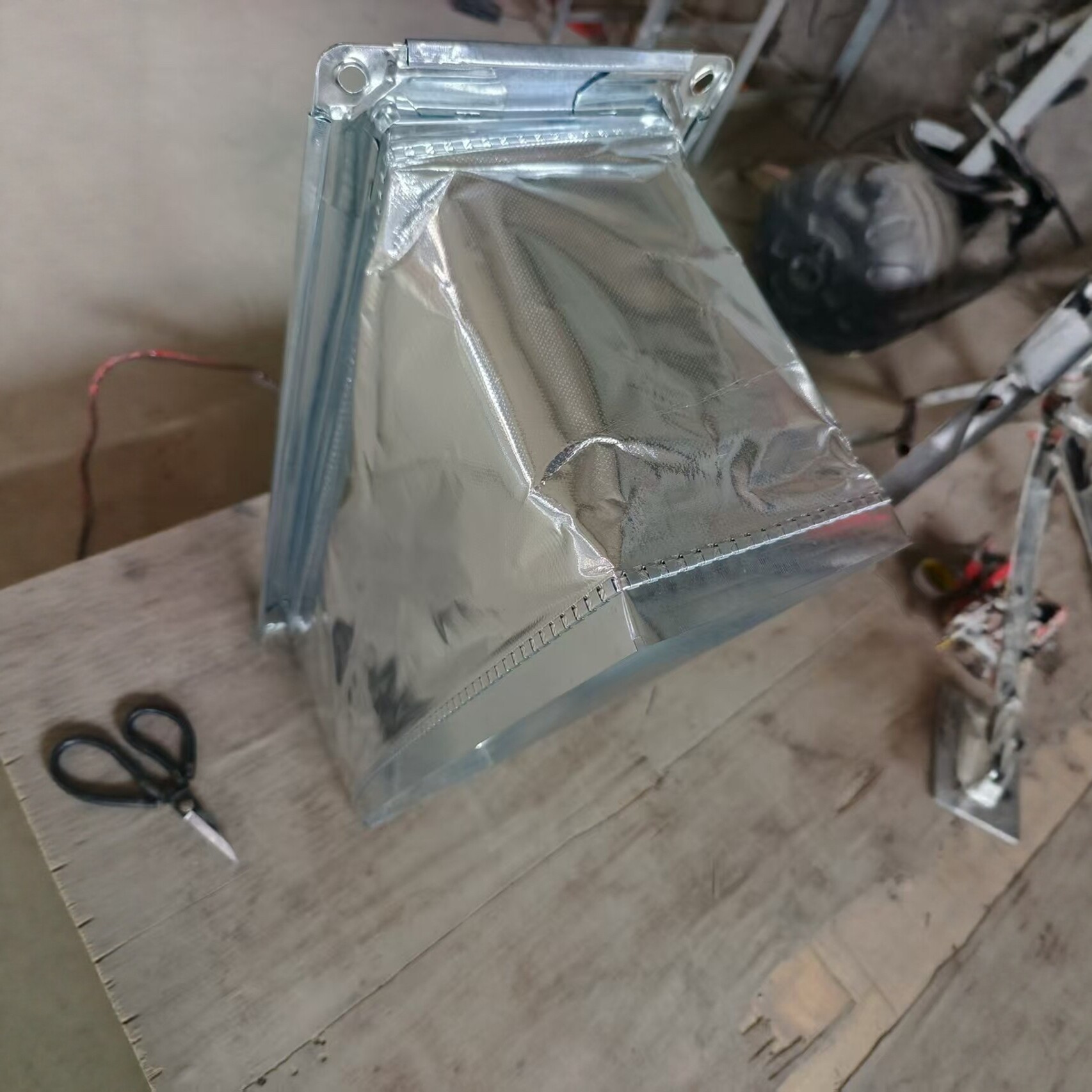 共板法兰 中央空调铝箔布软连接风机盘管 方形保温通风管道阻燃