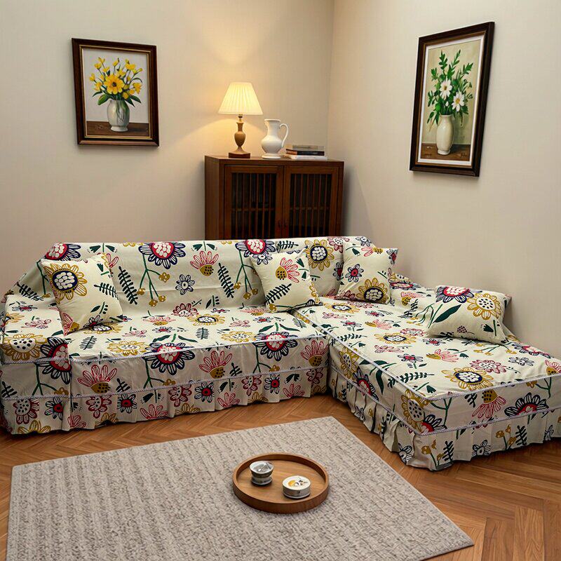 沙发罩全包万能套三座一妃四季通用组合沙发盖布巾防滑防猫抓定制