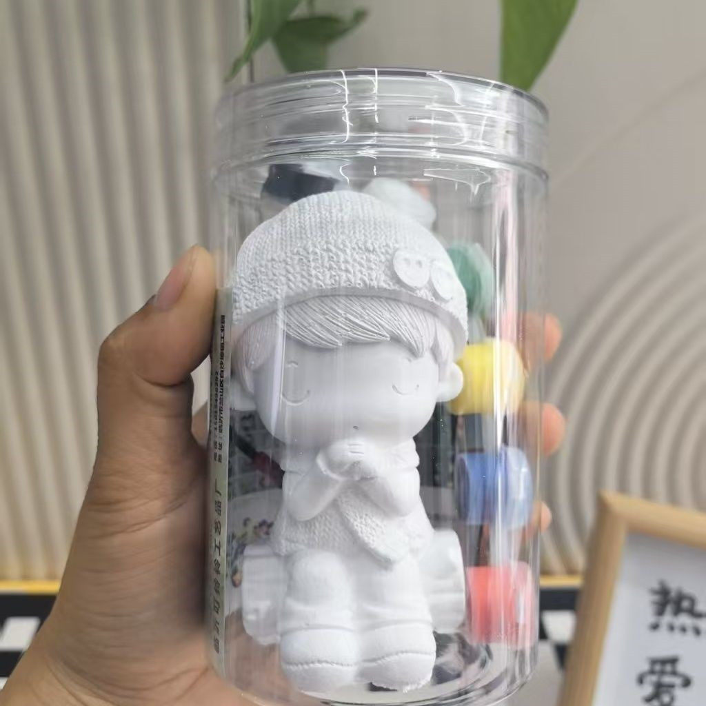 儿童石膏娃娃涂鸦涂色diy
