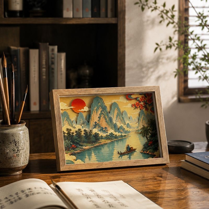 非遗剪纸立体纸雕画桂林