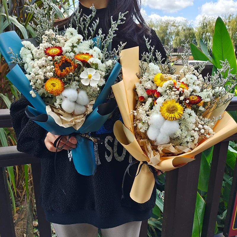 成品干花花束大束满天星